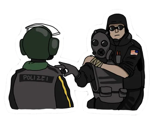 👈 Стикер «Rainbow six» для Telegram