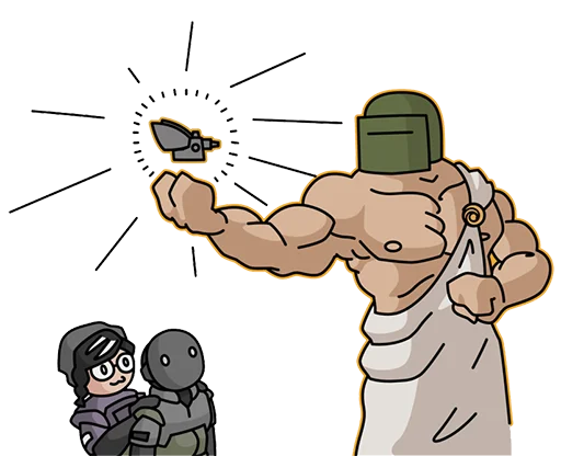 😇 Стикер «Rainbow six» для Telegram