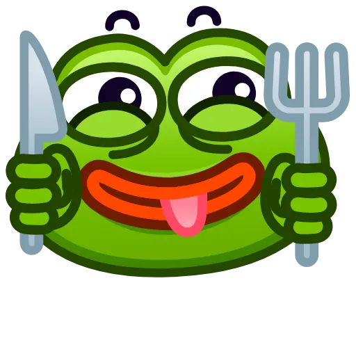 🍴 Стикер «Pepe emoji» для Telegram
