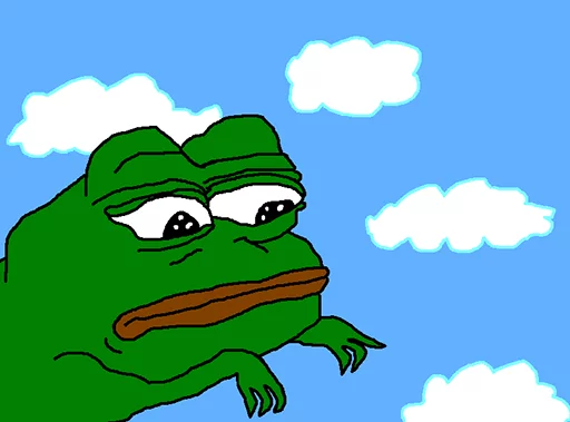 ☁ Стикер «pepe the frog» для Telegram