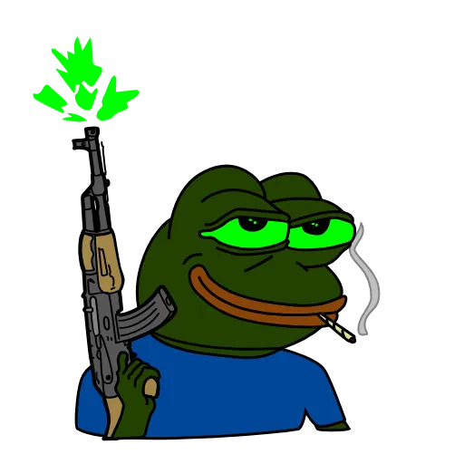 🔫 Стикер «Pepe Toxic» для Telegram