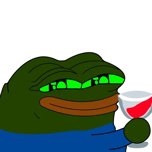🥂 Стикер «Pepe Toxic» для Telegram