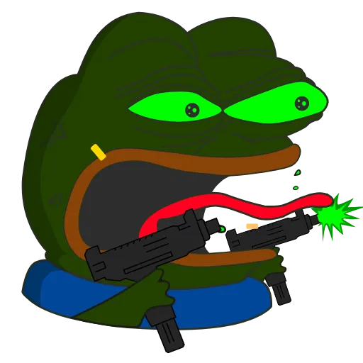 🔫 Стикер «Pepe Toxic» для Telegram
