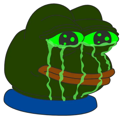 😭 Стикер «Pepe Toxic» для Telegram