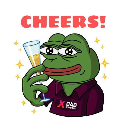🥂 Стикер «XCAD PEPE STICKER PACK» для Telegram