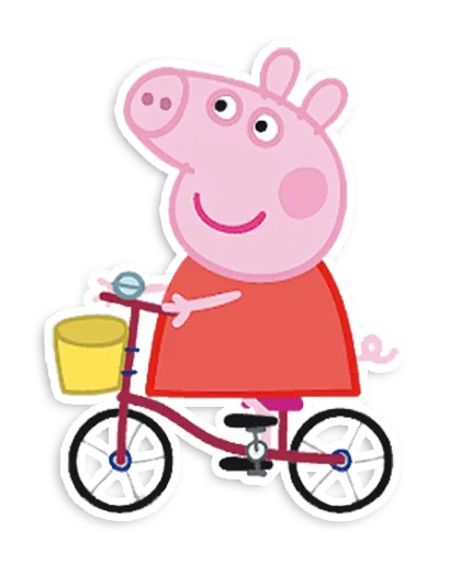 🚴‍♀️ Стикер «Peppa Pig» для Telegram