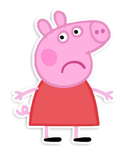 ☹️ Стикер «Peppa Pig» для Telegram