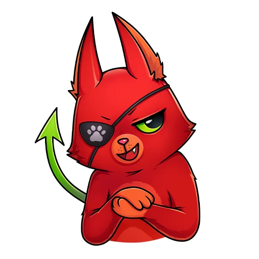 😈 Стикер «Кот Перчик» для Telegram