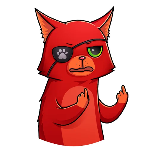 🖕 Стикер «Кот Перчик» для Telegram