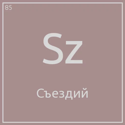 😳 Стикер «Periodic table» для Telegram