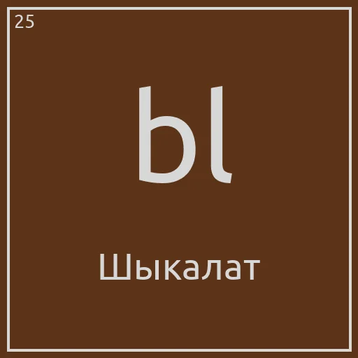 🍫 Стикер «Periodic table» для Telegram