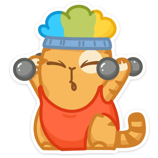🏋️ Стикер «Забавный Персик» для Telegram