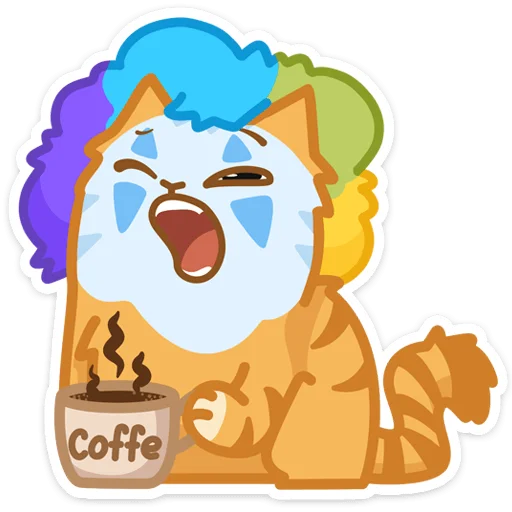 ☕️ Стикер «Забавный Персик» для Telegram