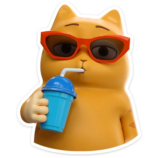 😎 Стикер «Персик в 3D» для Telegram