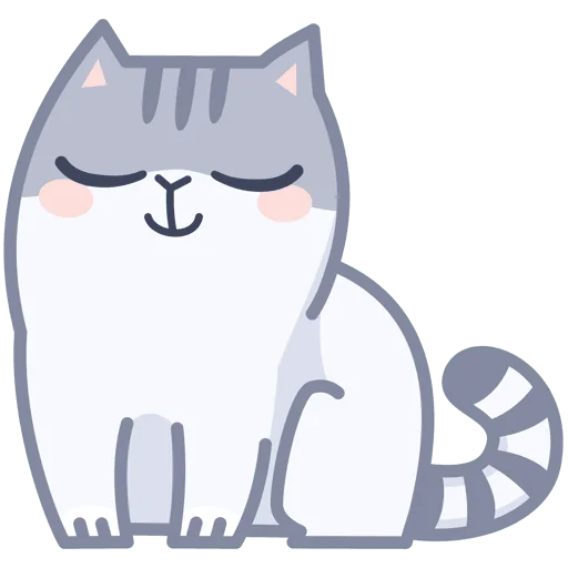 😌 Стикер «Серый персик» для Telegram