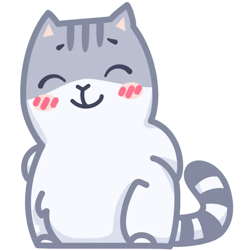 😼 Стикер «Серый персик» для Telegram