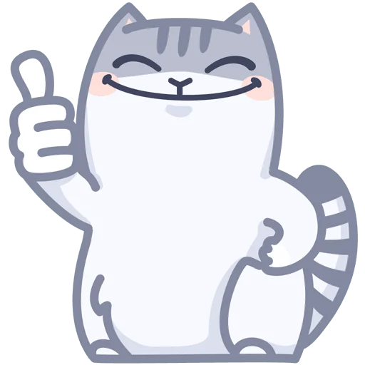 👍 Стикер «Серый персик» для Telegram