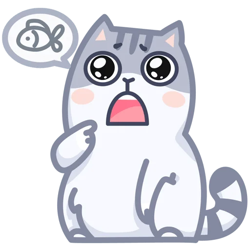 🐠 Стикер «Серый персик» для Telegram