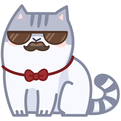 😎 Стикер «Серый персик» для Telegram