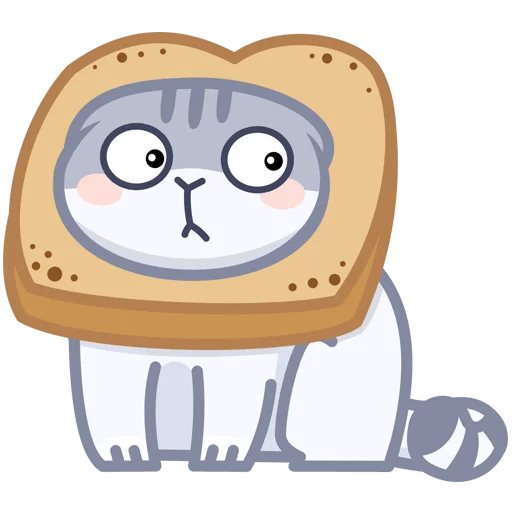 🍞 Стикер «Серый персик» для Telegram