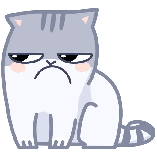 ☹️ Стикер «Серый персик» для Telegram
