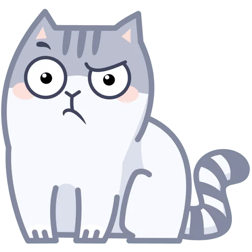 🤨 Стикер «Серый персик» для Telegram