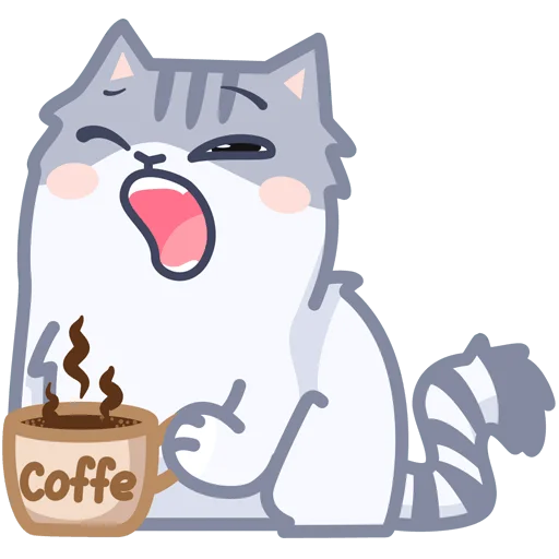 ☕️ Стикер «Серый персик» для Telegram