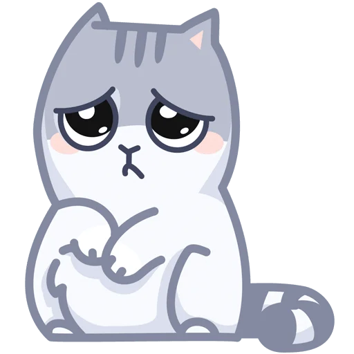 😢 Стикер «Серый персик» для Telegram