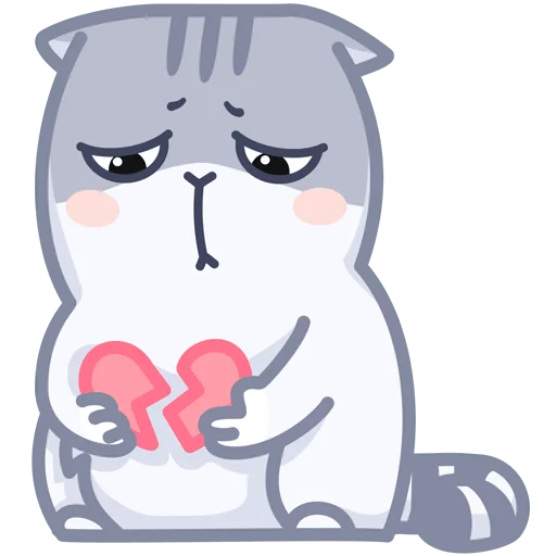 💔 Стикер «Серый персик» для Telegram