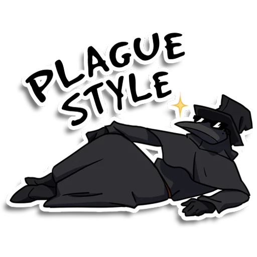 😎 Стикер «Plague doctor Pestkatze» для Telegram