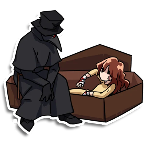 ⚰ Стикер «Plague doctor Pestkatze» для Telegram