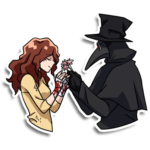 🌷 Стикер «Plague doctor Pestkatze» для Telegram