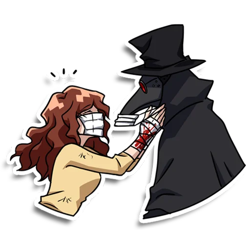 😷 Стикер «Plague doctor Pestkatze» для Telegram