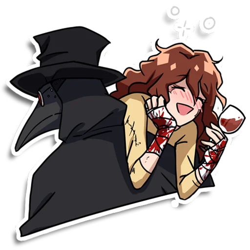 🍷 Стикер «Plague doctor Pestkatze» для Telegram