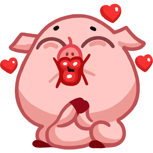 😘 Стикер «Пак полный свинок» для Telegram