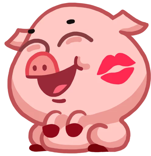 💋 Стикер «Пак полный свинок» для Telegram