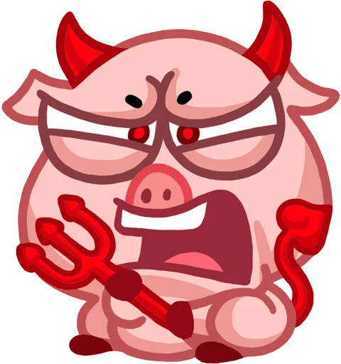 👿 Стикер «Пак полный свинок» для Telegram