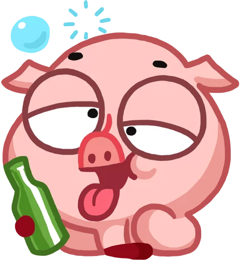 🍷 Стикер «Пак полный свинок» для Telegram