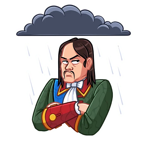 😠 Стикер «Петр Первый» для Telegram