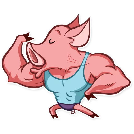💪 Стикер «Pete The Pig» для Telegram