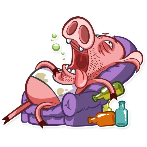 😣 Стикер «Pete The Pig» для Telegram