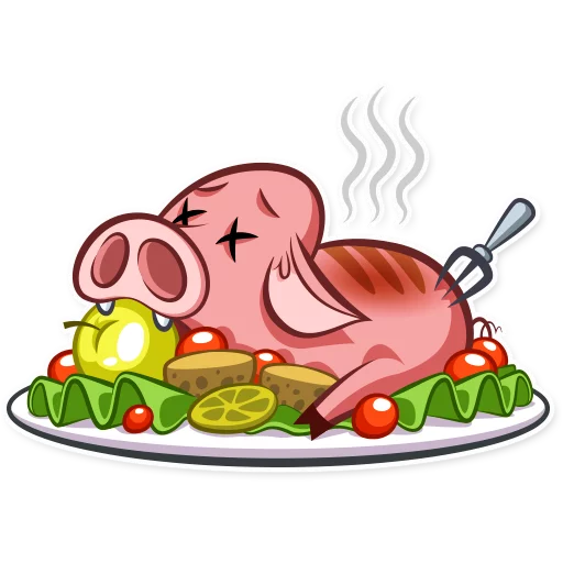 🍽 Стикер «Pete The Pig» для Telegram