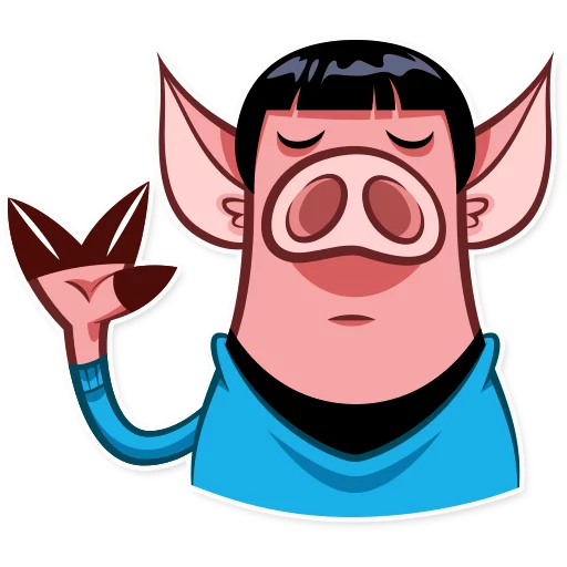 🖖 Стикер «Pete The Pig» для Telegram