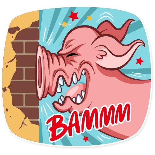 😖 Стикер «Pete The Pig» для Telegram