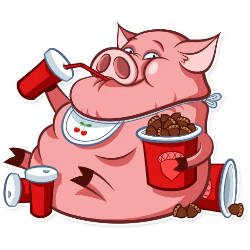 🍔 Стикер «Pete The Pig» для Telegram