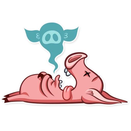 😵 Стикер «Pete The Pig» для Telegram