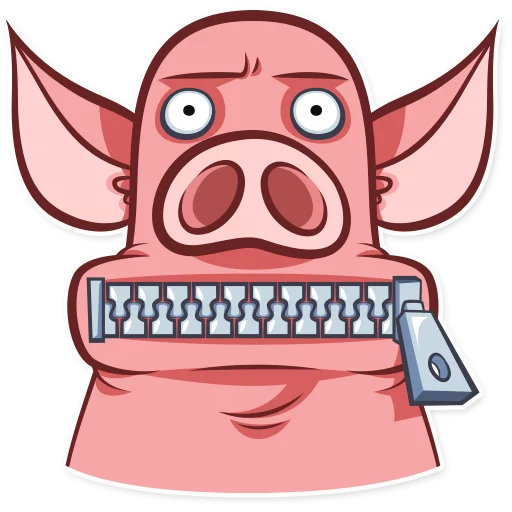 🤐 Стикер «Pete The Pig» для Telegram