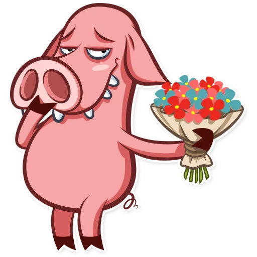 💐 Стикер «Pete The Pig» для Telegram