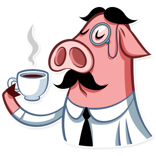 ☕ Стикер «Pete The Pig» для Telegram