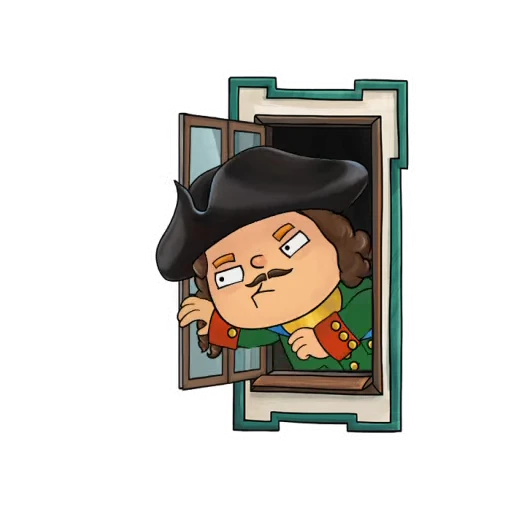 😳 Стикер «Пётр в Мире кораблей» для Telegram